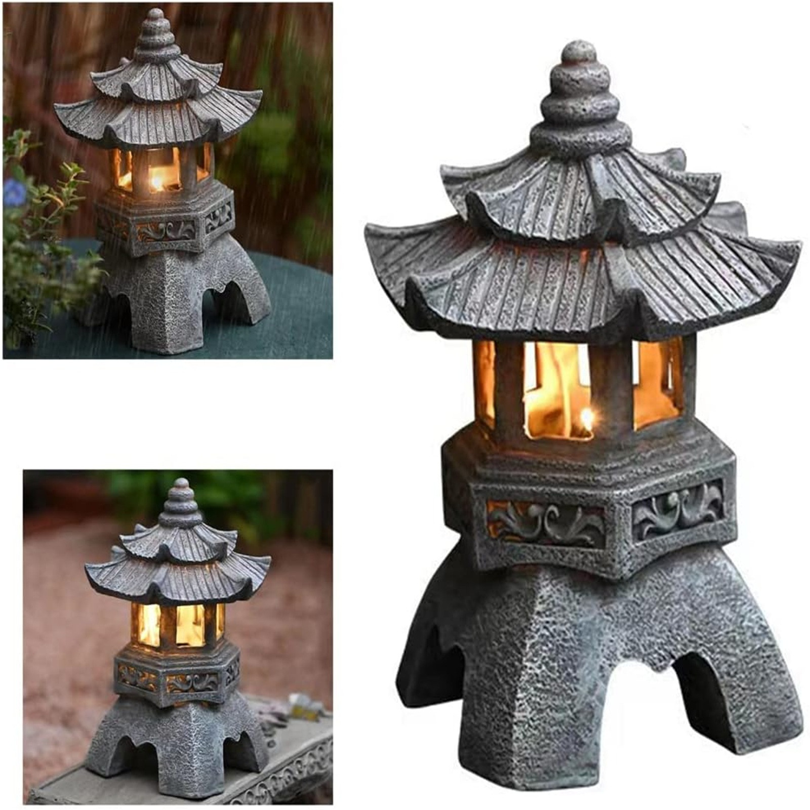 Outdoor Lighting Architectural - Pagoda patung tenaga surya luar ruangan,