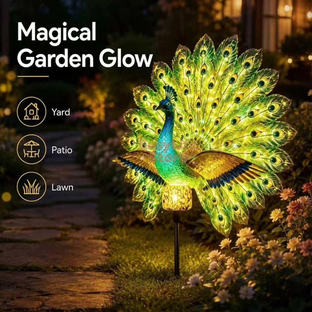 Outdoor Lighting Fixtures - Patung Taman Merak Tenaga Surya, Lampu