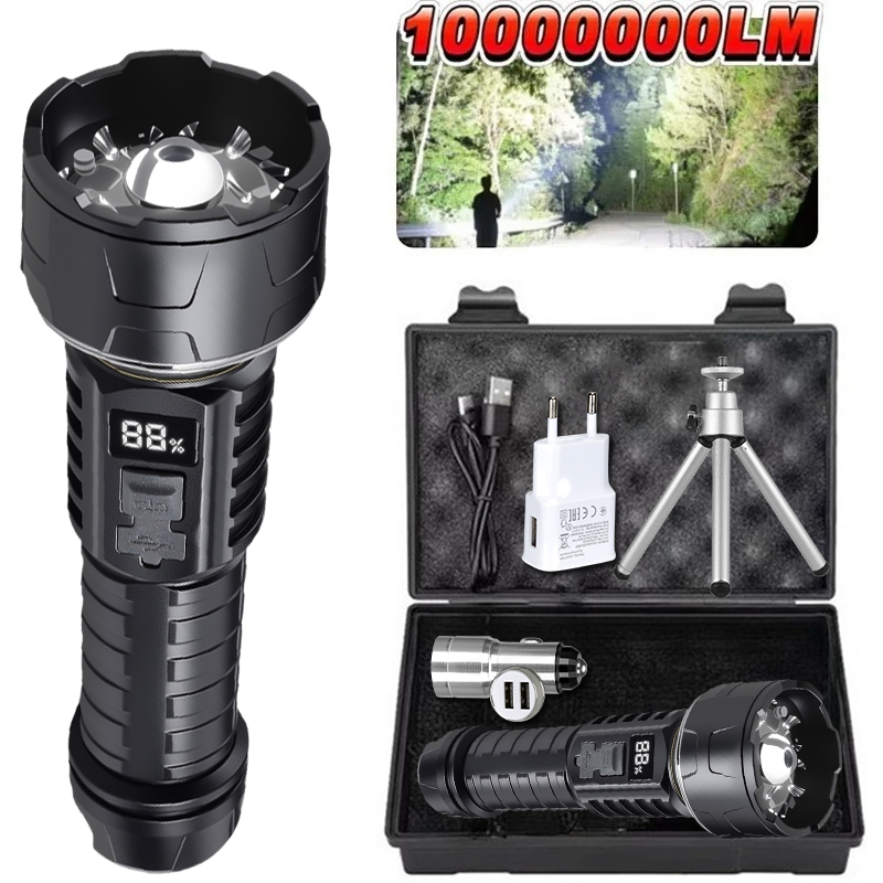 Outdoor Lighting Fixtures - Senter LED COB Lentera Isi Ulang
