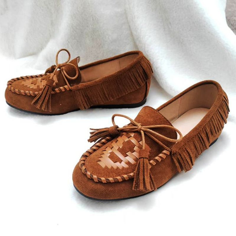 Outdoor Lighting Brands - Sepatu Loafer Desain Rumbai Retro untuk