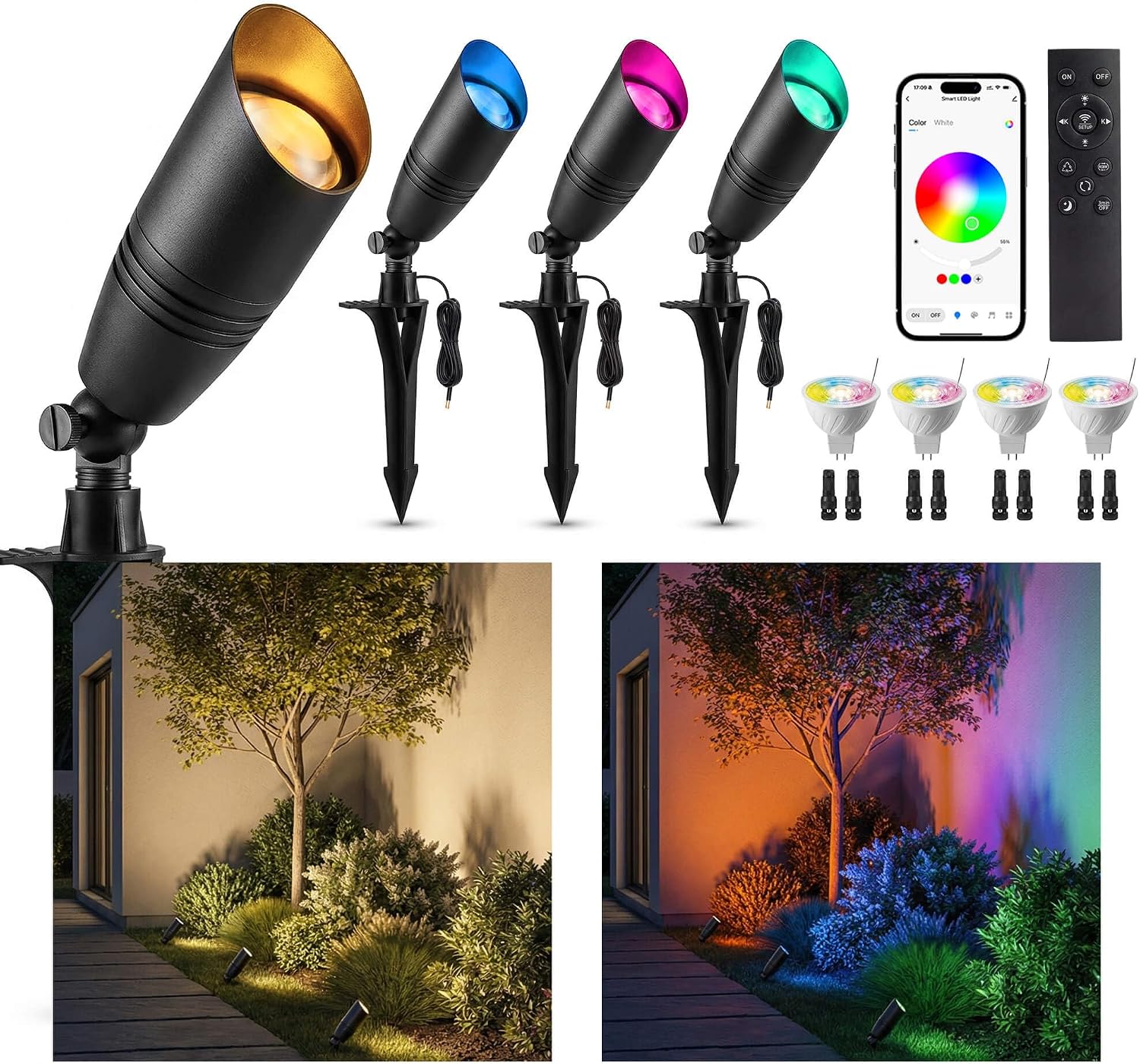 Outdoor Lighting Remote Control - Lampu Sorot Lanskap Luar Ruangan RGBCW