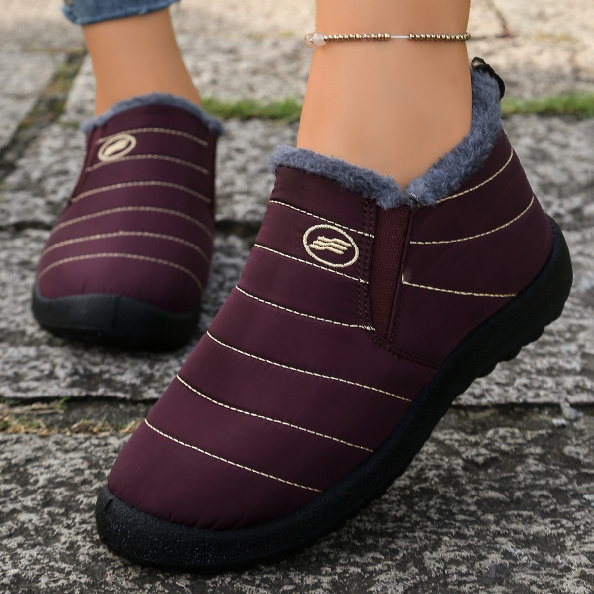 Outdoor Lighting Online - Sepatu Bot Salju Pria Berlapis Bulu