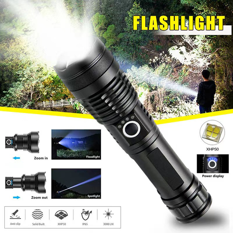 Outdoor Lighting Brands - Senter Led XHP70 Daya Tinggi USB-C