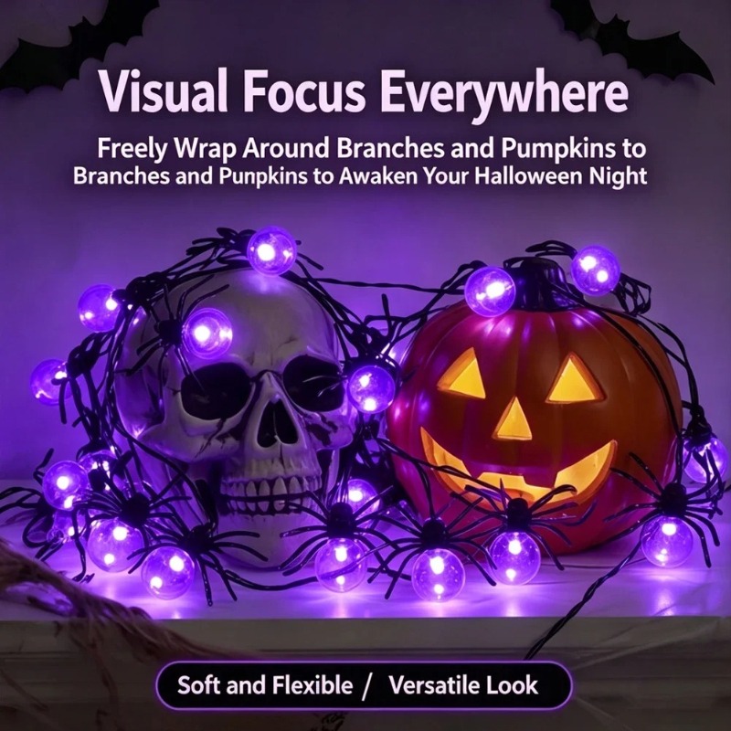 Lampu LED Bentuk Laba-laba Ber - Outdoor Lighting Halloween ulasan dan harga
