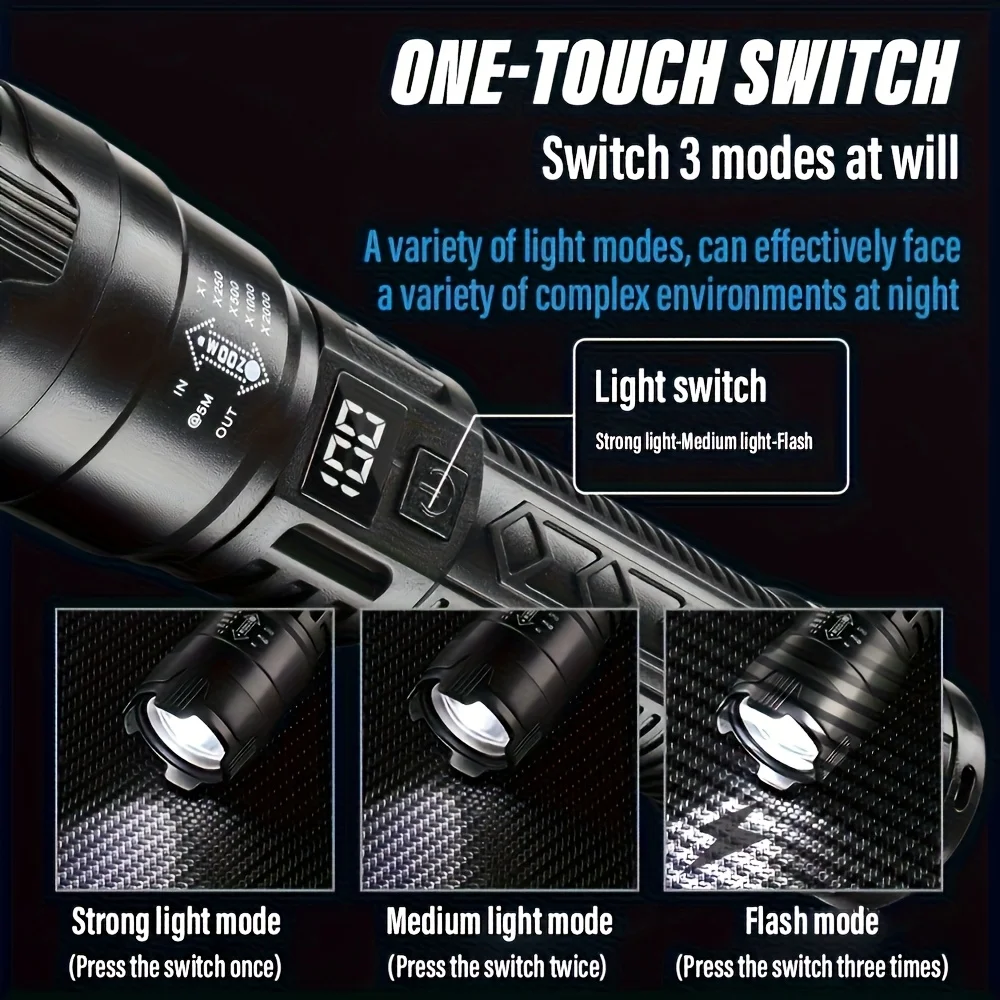 Senter LED Taktis 2000LM USB I - Outdoor Lighting Brands ulasan dan harga