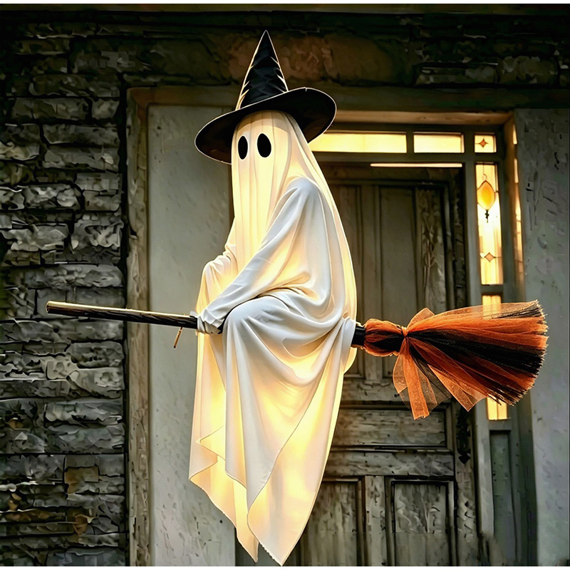 Hiasan Halloween Sapu Terbang  - Outdoor Lighting Halloween ulasan dan harga