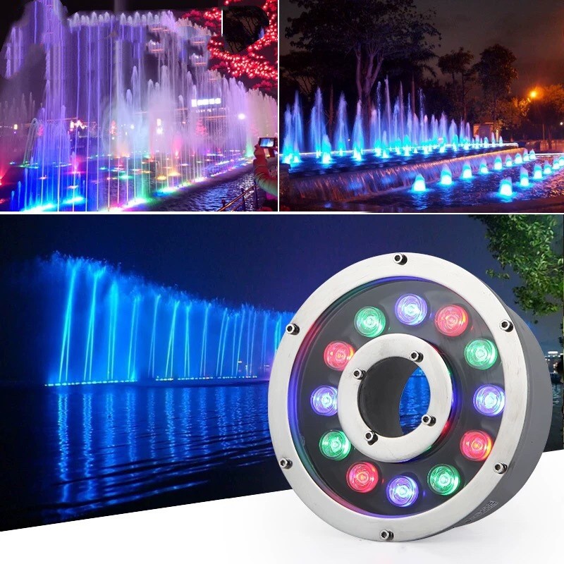 Lampu Air Mancur LED RGB 12V 2 - Pond Light Submersible ulasan dan harga