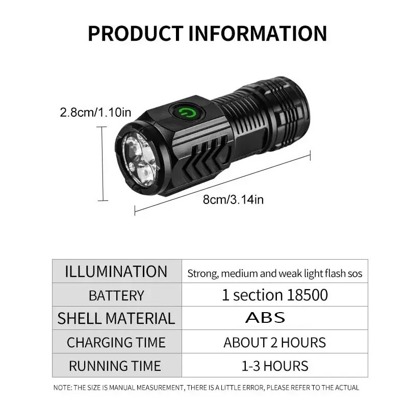 Senter Mini 3LED dengan Klip P - Outdoor Lighting Ideas ulasan dan harga