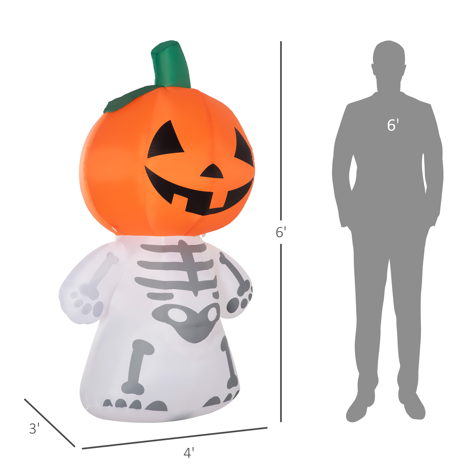 Figur Labu Halloween Tiup Seti - Outdoor Lighting Halloween ulasan dan harga